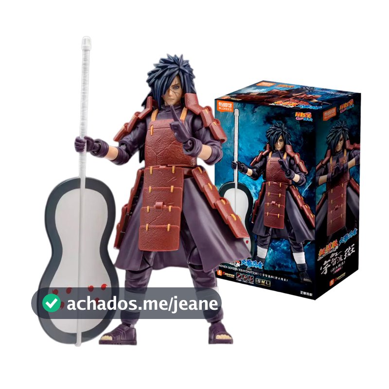 Boneco Articulado Montável Blokees Naruto Champion Class Madara Uchiha Colecionável Model Kit