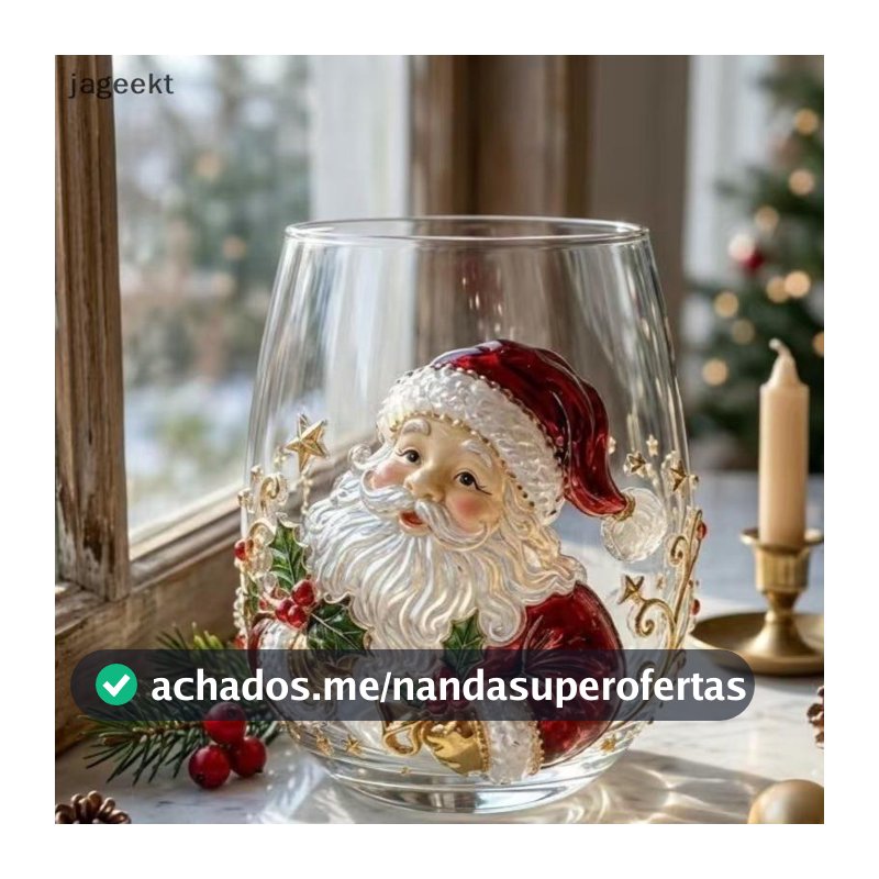 [jageekt] Copos De Vinho De Natal 3D Brilhantes À Prova De Chumbo Elegantes Para Decoração De Mesa De Banquete De Casame