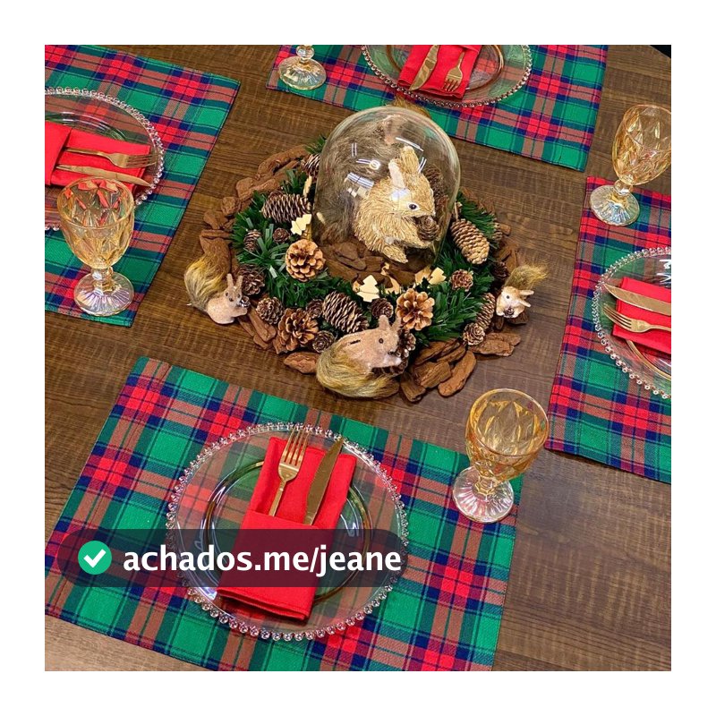 Kit Jogos Americanos E Guardanapos de Natal Natalino Mesa Posta