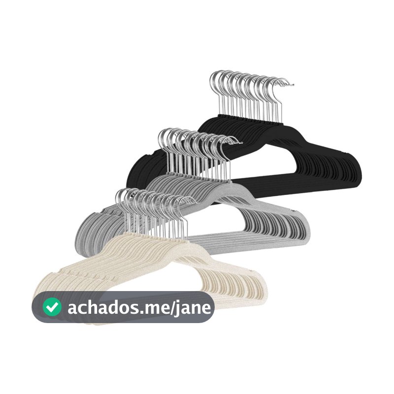 Kit Cabides Veludo Para Roupas Adulto 30 Unidades Fino Resistente