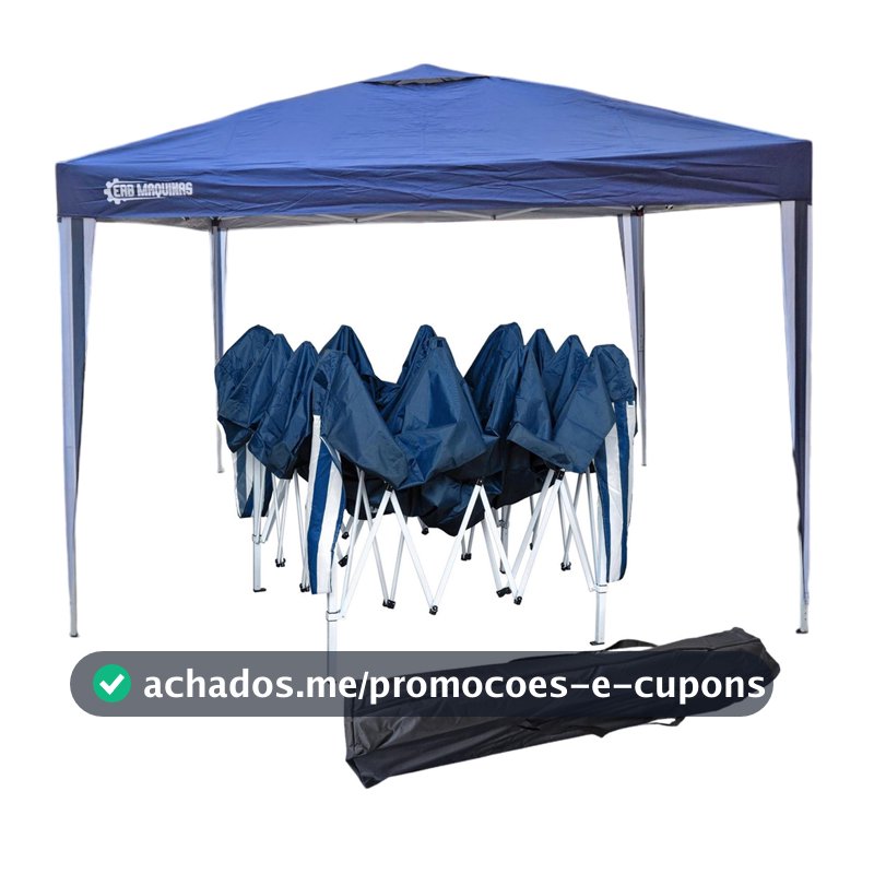 Tenda Gazebo Alumínio Dobrável Bolsa Transporte Praia 3x3x2,5 Metros Erbmaquinas