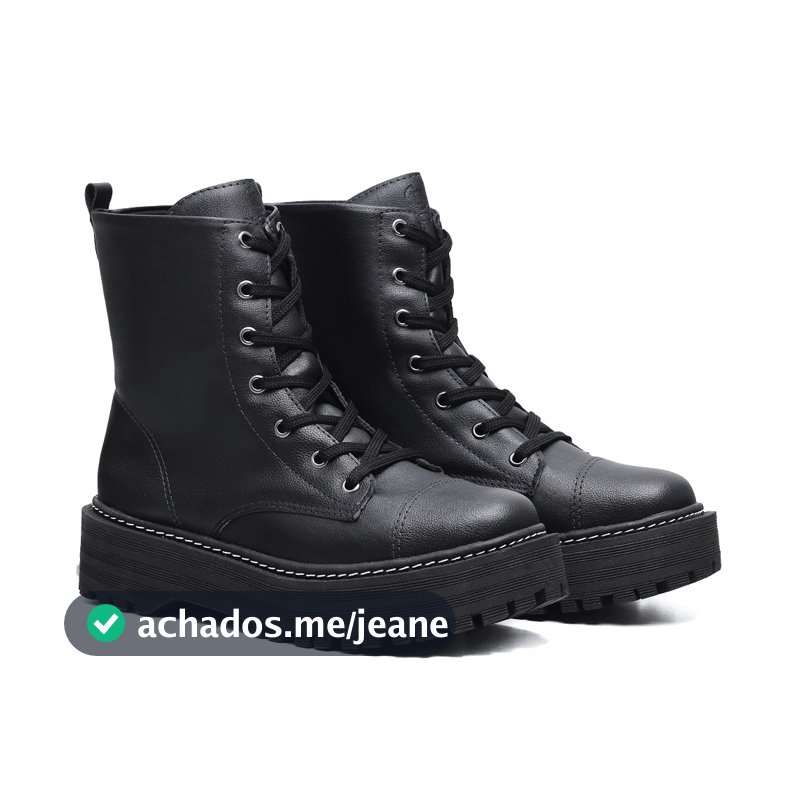 Bota Coturno Feminino Falcucci Blogueira Militar Tratorado Plataforma Confort