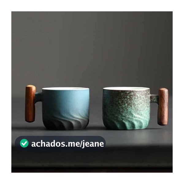 Criativo Pequena Caneca De Café Cerâmica Artesanal Vintage Xícara De Chá Com Alça De Madeira Copos Canecas Drinkware Coz