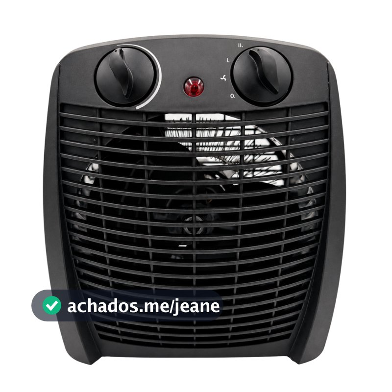 Aquecedor Elétrico Portátil 2 em 1 Aquece e Ventila AQ-100 Kian Preto 1800w 220v