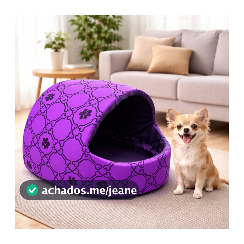 Cama Caminha Iglu p/ Cachorros e Gatos Toca Nylon Diversos Tamanhos