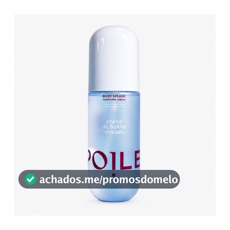 Body Splash Cheiro de Banho Tomado 200ml Spoiler Fragrância Feminina Fresca para Dia a Dia