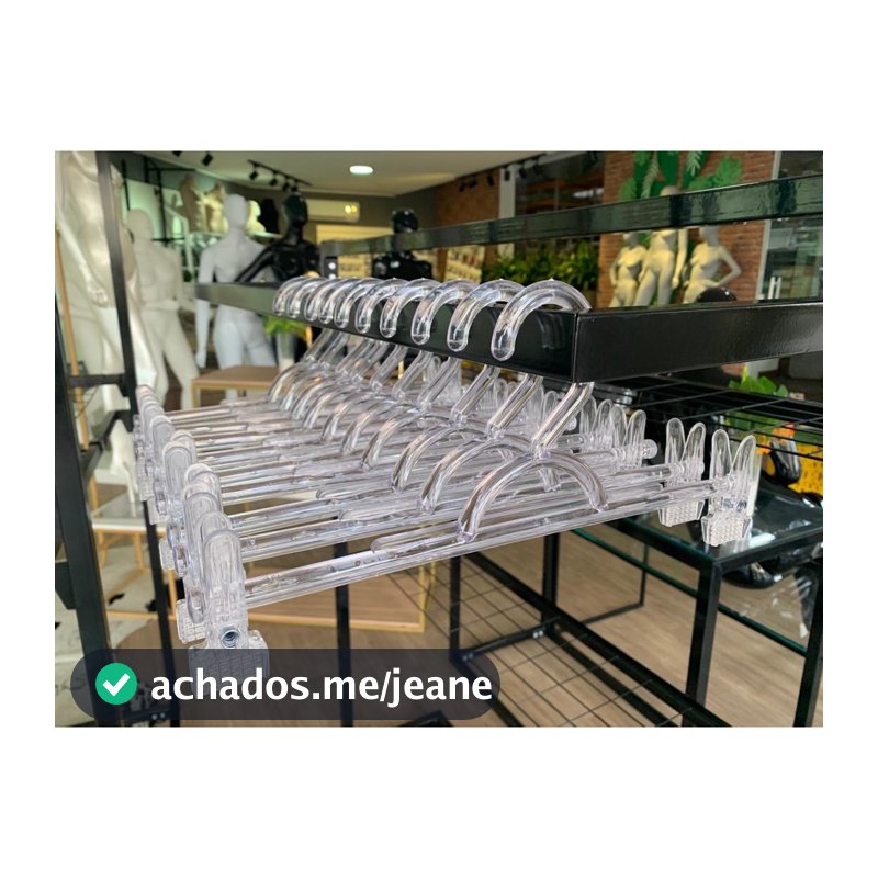 Cabide com Presilha para Saia Acrilico - 10 unidades