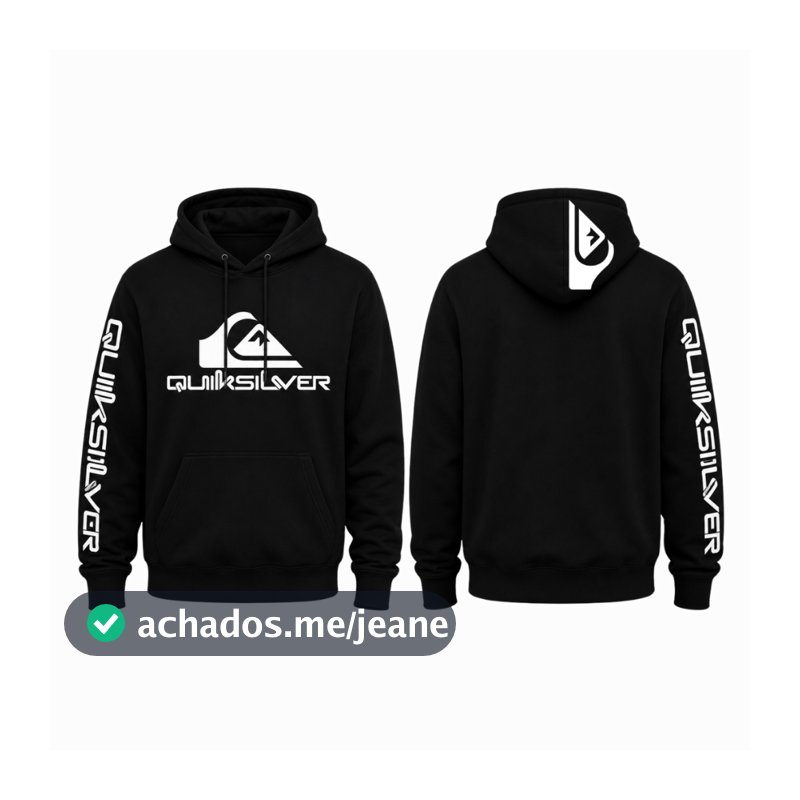 Moletom Canguru Quiksilver Skate Surf Surfing Rua Streetwear Algodão