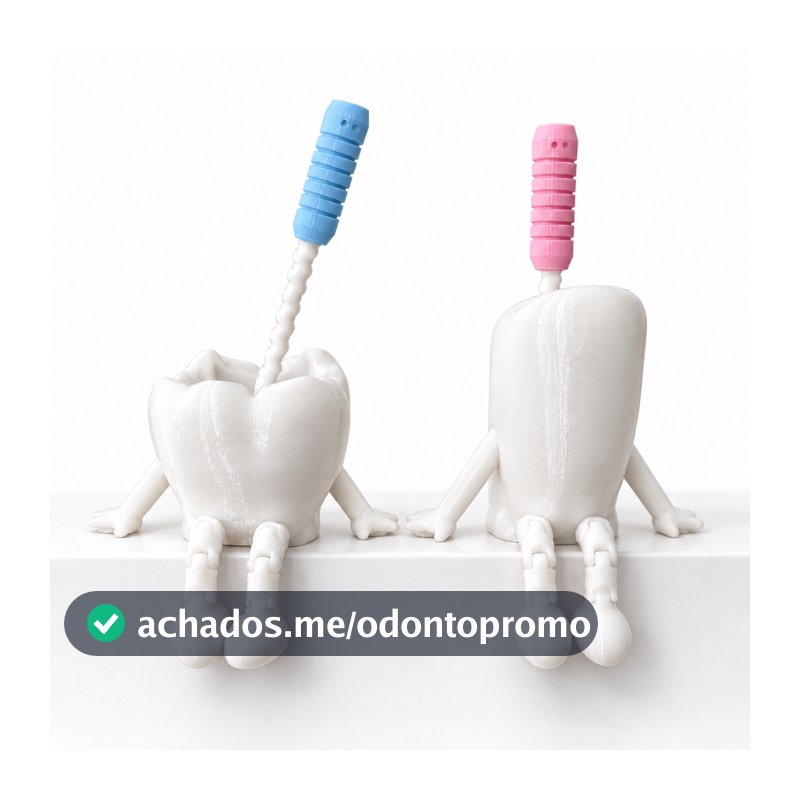 Dente Decoração Consultório Dentista Endodontia Canal com Lima Presente Dentistas Dentes Perninhas