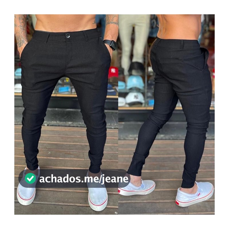 calça alfaiataria masculina bengaline preta exclusiva
