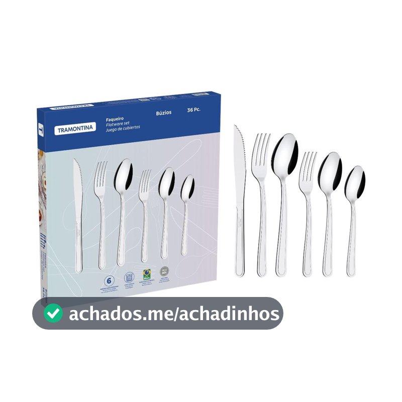 Faqueiro Tramontina Aço Inox Buzios 36 Peças