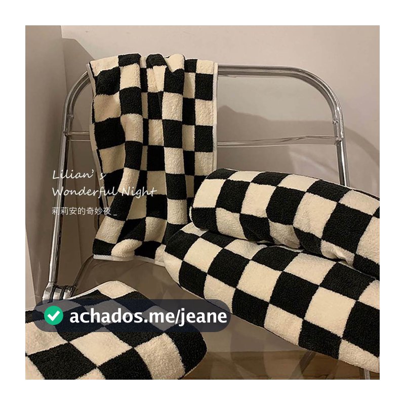 Novo conjunto de toalha de banho xadrez luz luxo absorção de água alto valor de secagem rápida banho casal doméstico mac