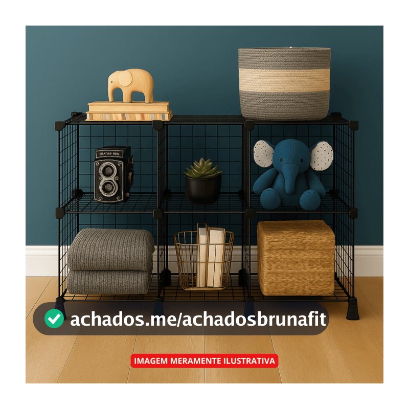 Estante Aramada Organizador 6 NICHOS Casa Loja Estoque Roupas Brinquedos Promoção Tênis Top