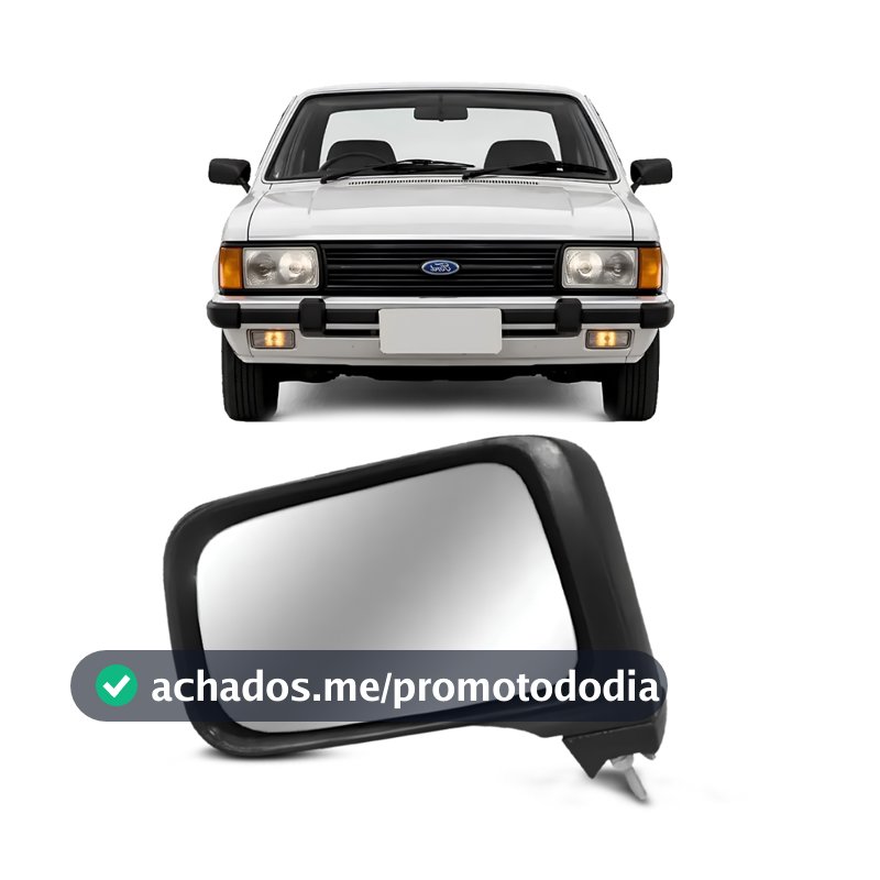Retrovisor Externo Lateral Del Rey Belina Corcel 1978 a 1988 Fixo Sem Controle