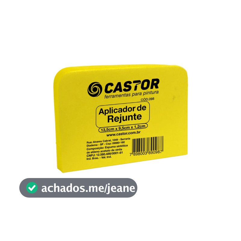 Aplicador de rejunte em EVA 13,5x9,5x1,2cm - Castor