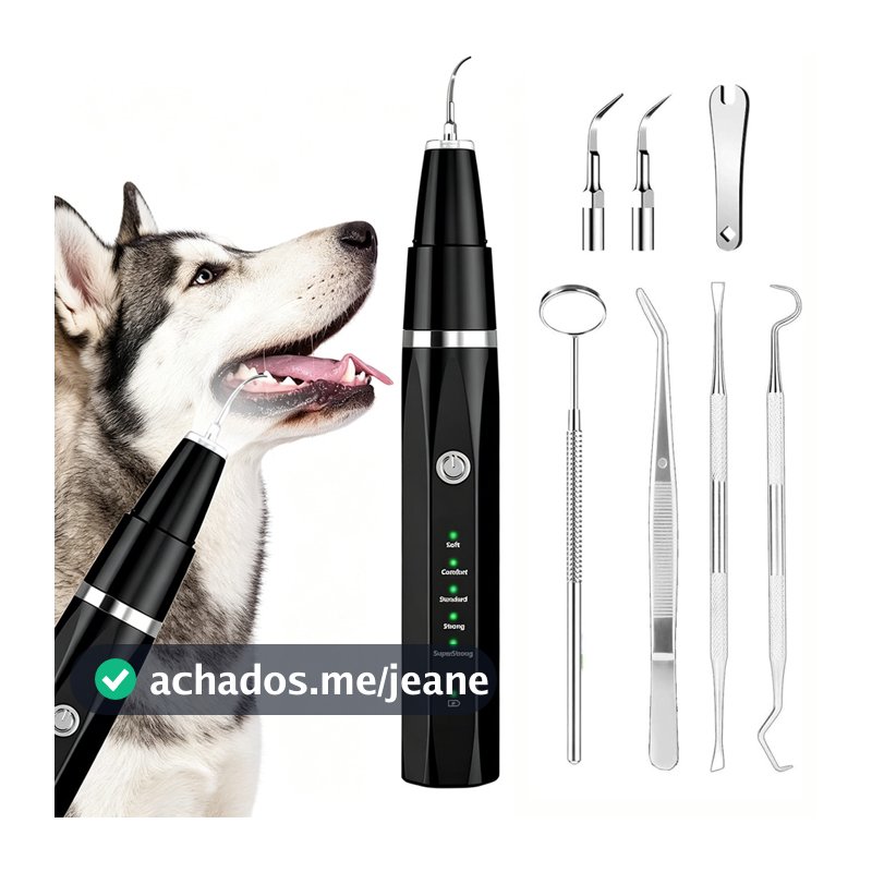 Newpet Limpador de dentes elétrico para animais de estimação de Cão/Gato Preto