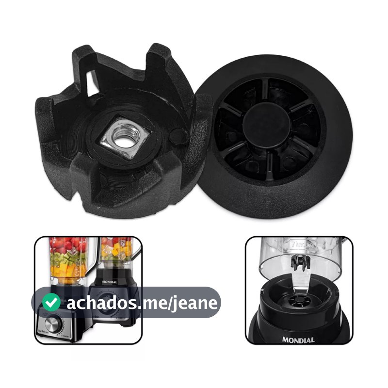 Arraste do Motor e Copo Liquidificador Mondial Turbo L-900 L-1000 L-1100 L-1200
