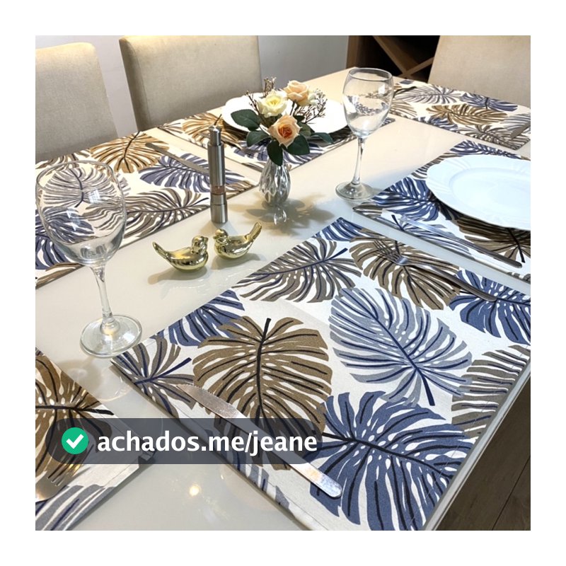 Jogo Americano de Tecido - Kit 4 peças - Mesa Posta