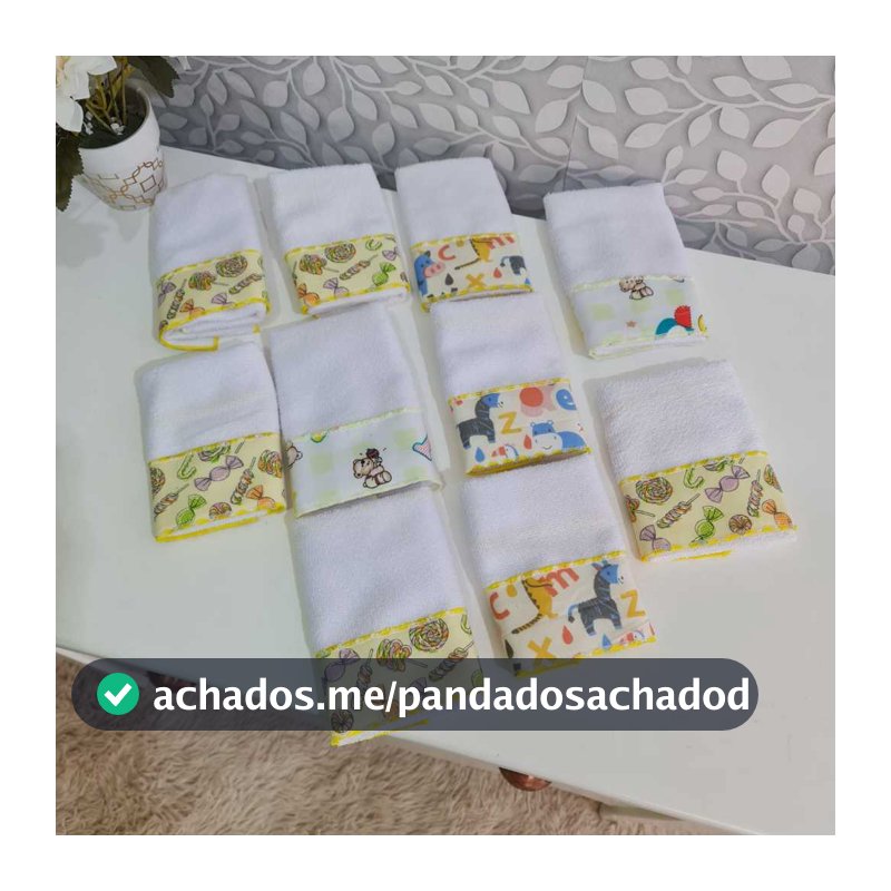 Toalhinhas Enxoval Maternidade  do Bebe Ombro e Boca Kit Com  10 Peças