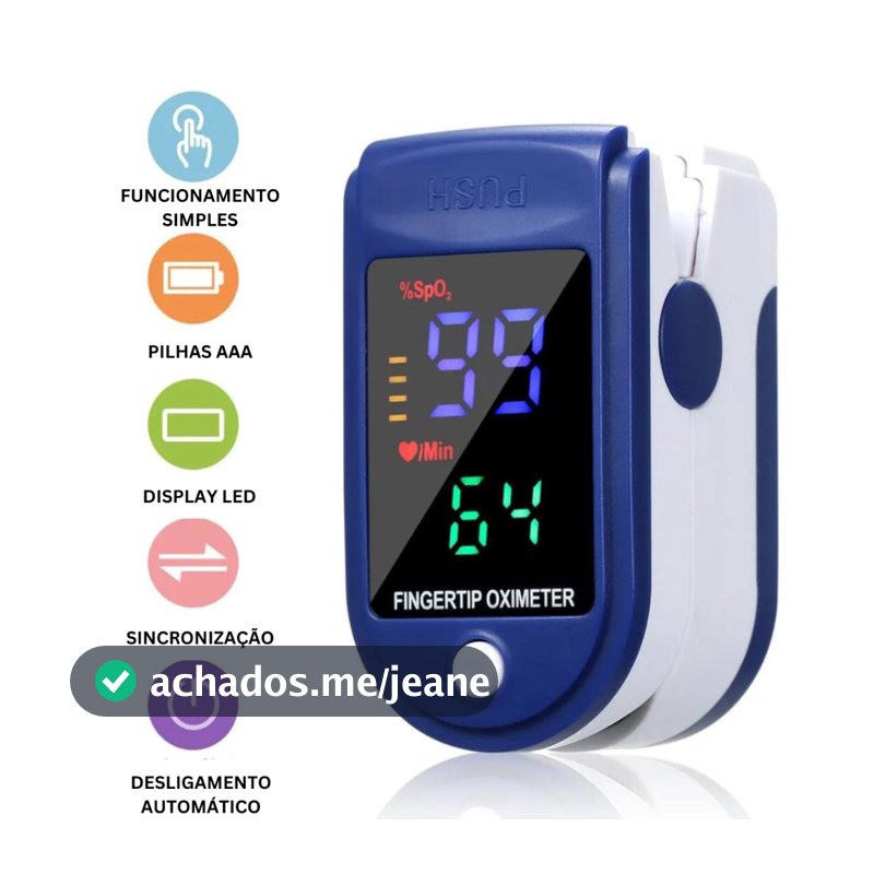 Oxímetro Digital De Dedo Medidor De Saturação Portátil