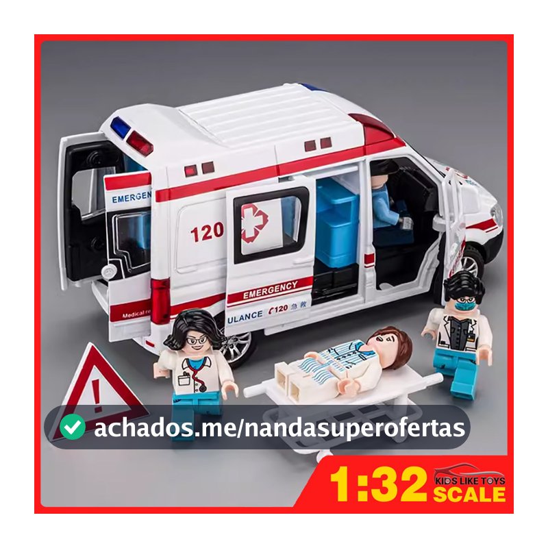 KLT 1 : 32 Benz Ambulância 120 Metal Alloy Toys Carro Modelo Diecast Veículo Para Meninos Simulação De Som Efeito Luz Coleção De Hobbies Presentes