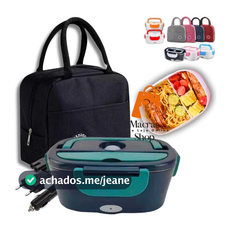 Marmita Elétrica C/Bolsa Termica P/ Carro Automoveis Caminhões Bivolt Taxi Uber