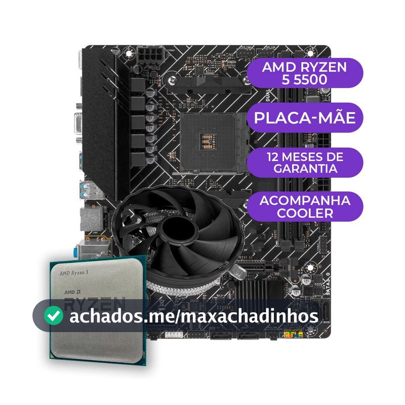 Kit Upgrade Gamer AMD Ryzen 5 5500, A520M