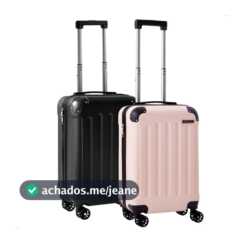 Kit Casal 2 Mala De Viagem De Bordo de Mão Anac 10kg Giratórias Para Levar Na Cabine Do Avião Dubai