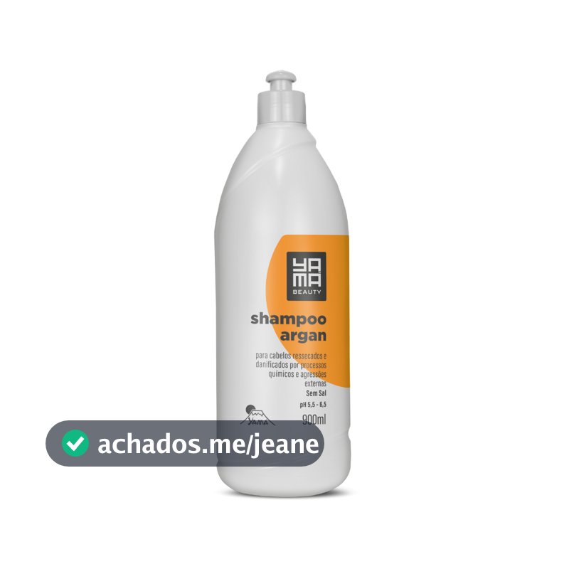 Shampoo Argan Beauty Care 900ml Sem Sal Yamá