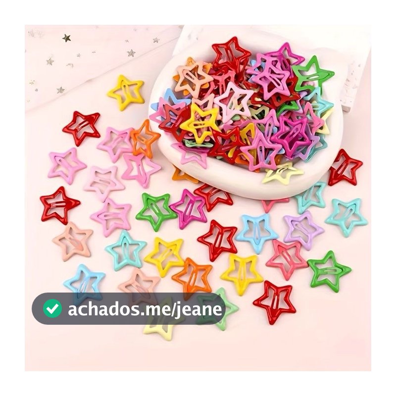 Kit50 Peças Grampos De Cabelo Estrela Dopamina Cor Doce Para Mulheres，ModaPresilhas Laterais