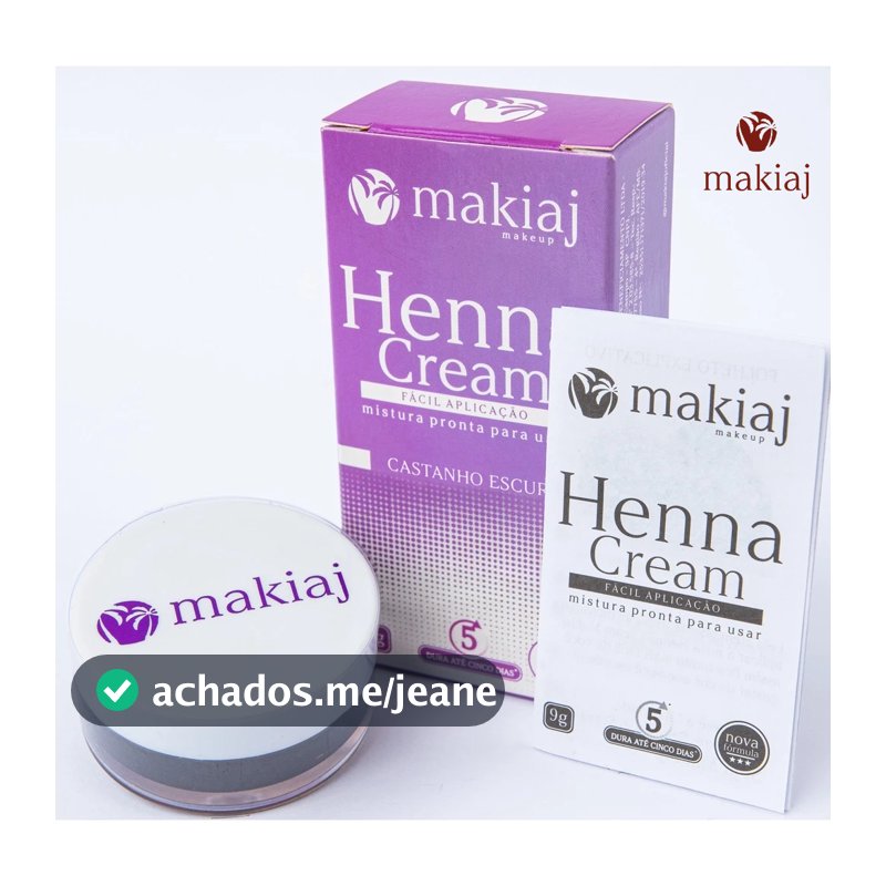 HENNA CREAM PARA SOBRANCELHAS MAKIAJ