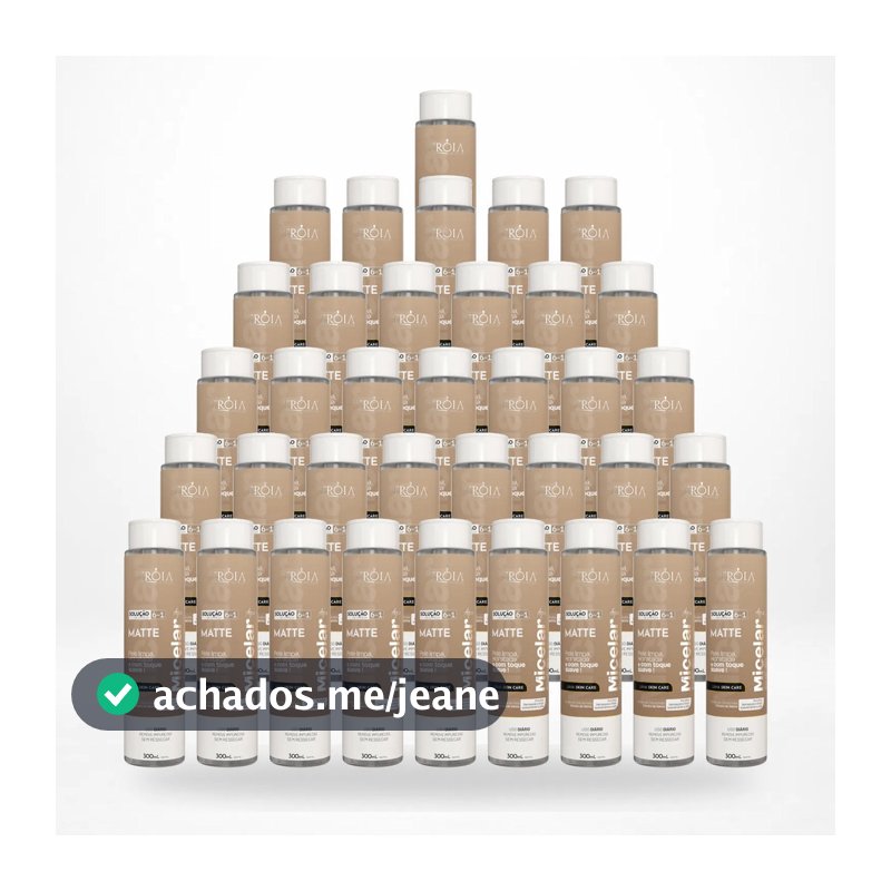 Kit C/ 36un Água Micelar Matte 6 Em 1 Uso Diário Tróia Make Up