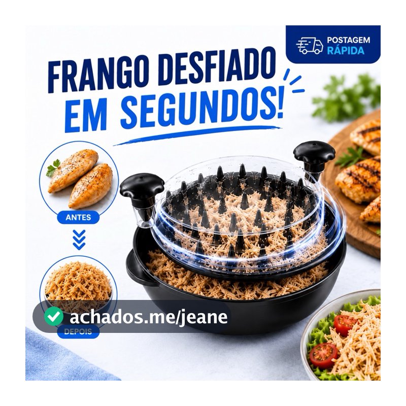 Desfiador Manual de Alimentos Multifuncional Moedor de Carne Manual Triturador de Frango