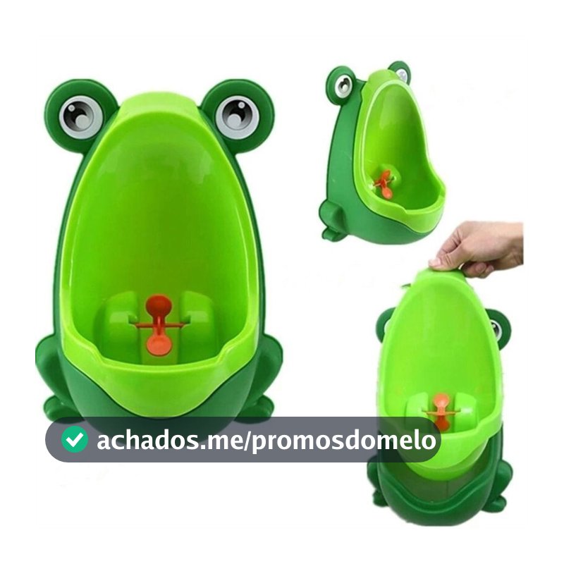 Pinico Infantil Verde Sapinho Mictório Parede Portátil Troninho Desfralde Bebê Meninos Ventosa