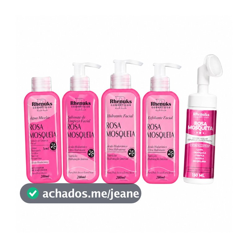 Kit Skin Care Limpeza de Pele Rosa Mosqueta Completo