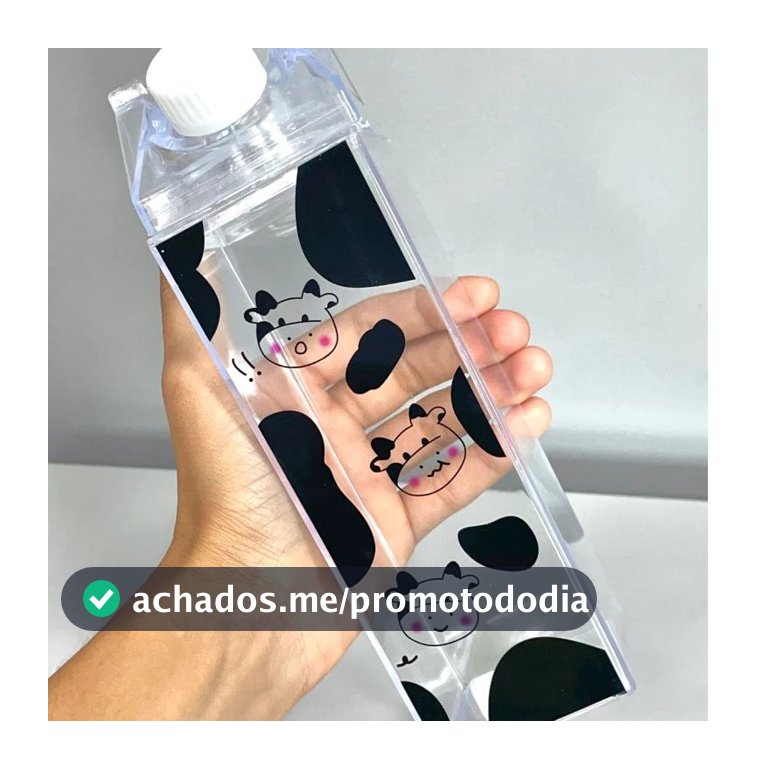 Garrafa Jarra Formato de Caixa de Leite e Porta Suco em Acrílico Organizador de Geladeira