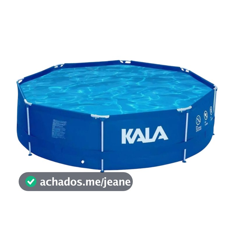 Piscina Estruturada 5200L Redonda Kala com Kit Reparo Azul