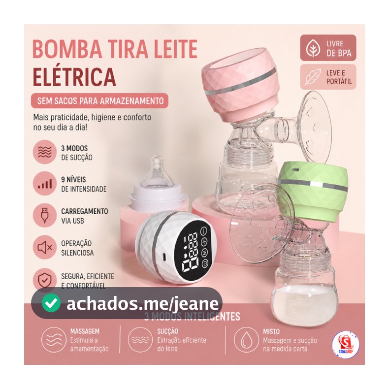Bomba Tira Leite Elétrica Sem Sacos Para Armazenamento