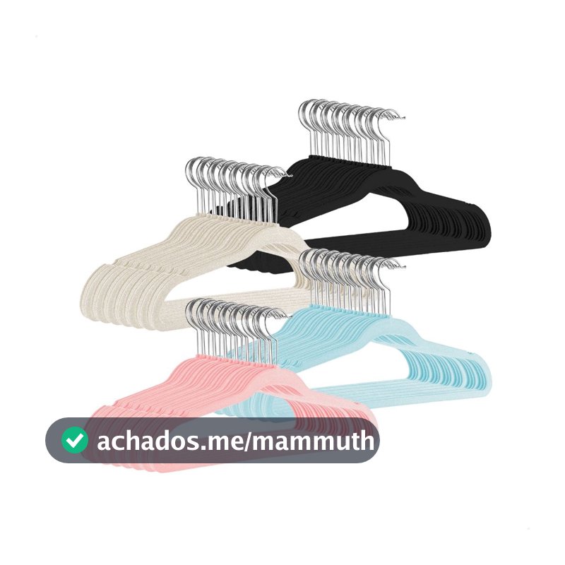 Kit 40 Cabide Infantil Veludo Slim Antideslizante Ultrafino