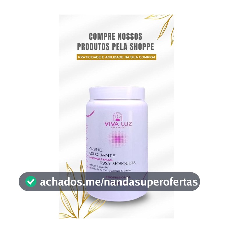Esfoliante corporal Feminino para Corpo Rosto e Pés Fragrância Rosa Mosqueta 1 kg
