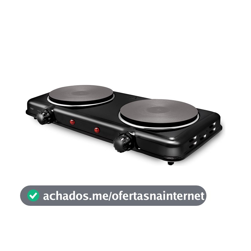 Fogão De Mesa Elétrico Elgin Double Cook 2 Bocas 2000w