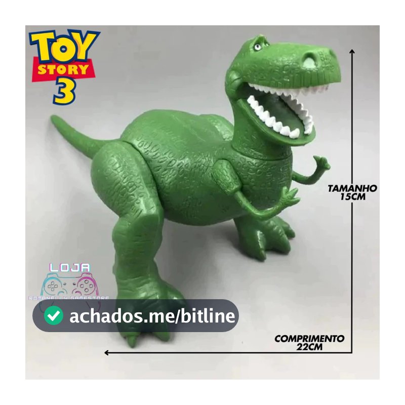 Rex Toy Story Boneco Action Figure Colecionavel Dinossauro Tiranassuro Rex Enfeite Colecionavel Gamer Geek