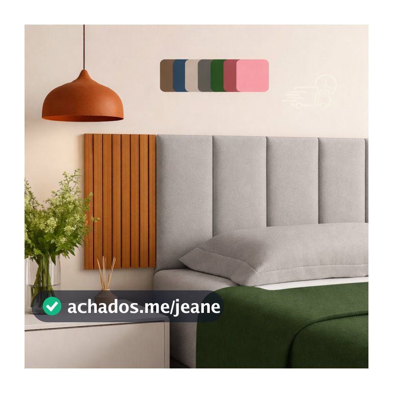 Kit até 12 Peças Cabeceira Modular + Ripado Para Cama Box Casal King Queen - Envio Full