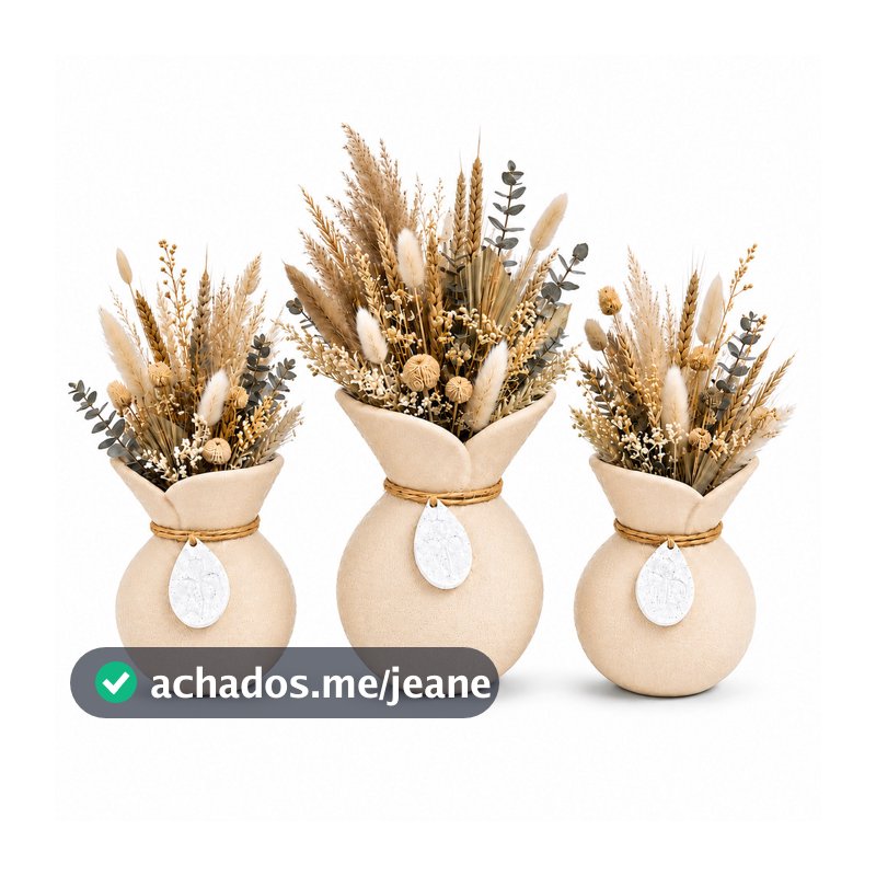Kit 3 Vasos Cachepot Decoração Minimalista Sala Escritório Impressão 3D Decoração Moderna