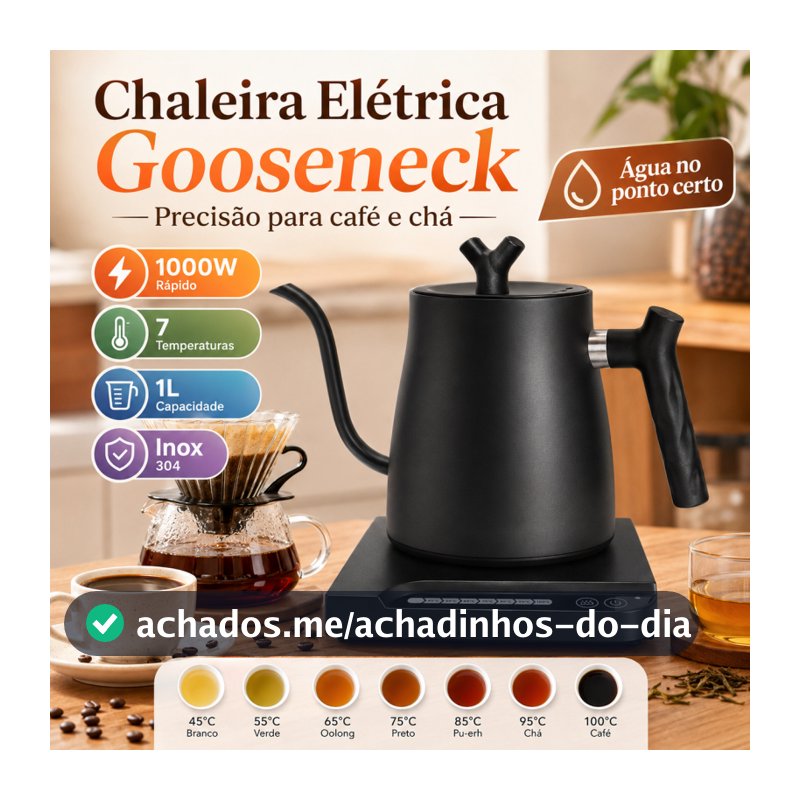 Cafeteira Elétrica Inox Controle De Temperatura 1000ml 220v