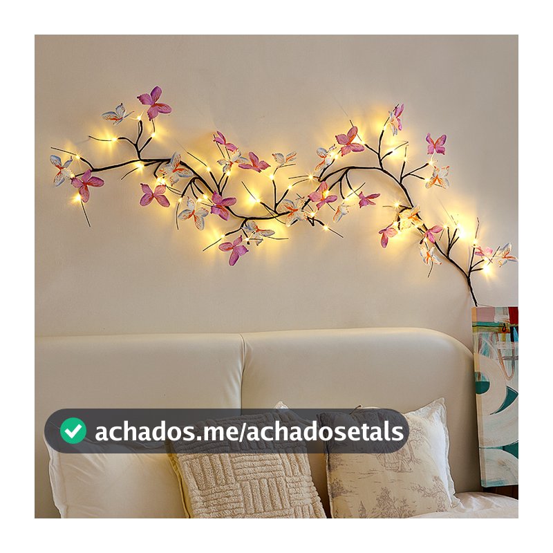 Lâmpada LED dobrável de borboleta com flor para decoração de interiores, layout de parede, lâmpada de atmosfera romântic