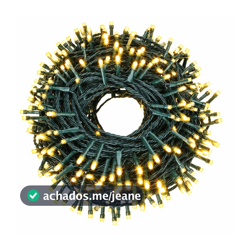 Pisca Pisca Natal 30m 300 LEDs 8 Funções Fio Verde 110V ou 220V