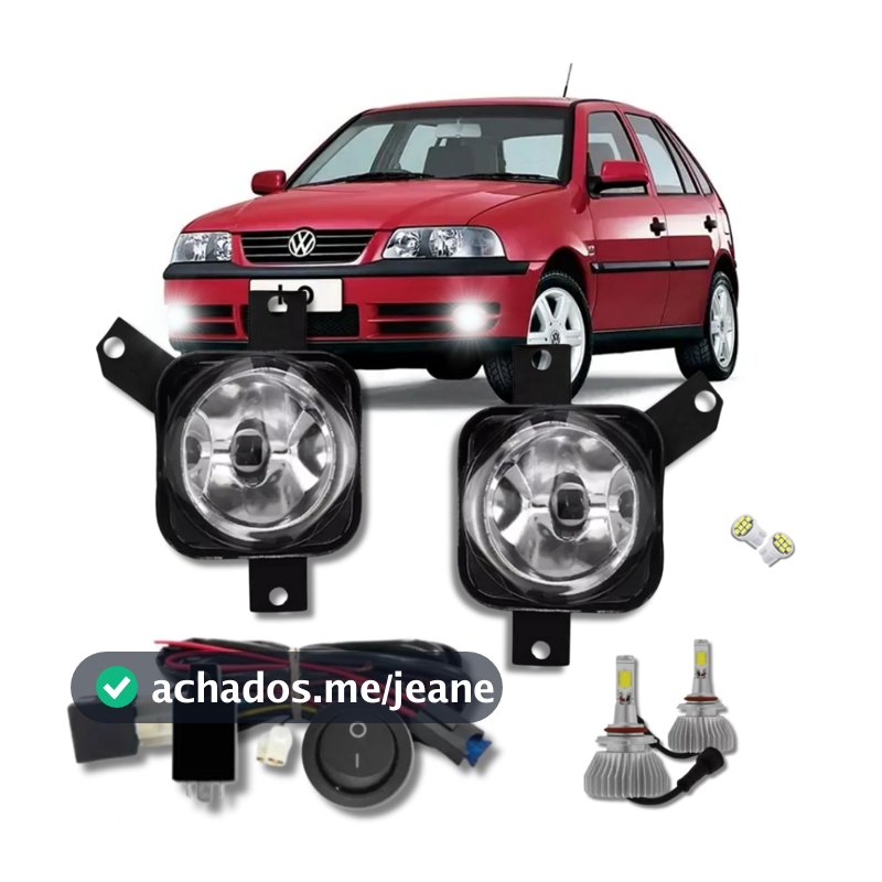 Kit Farol Milha Gol Parati Saveiro G3 99 2002 2003 + Super Led