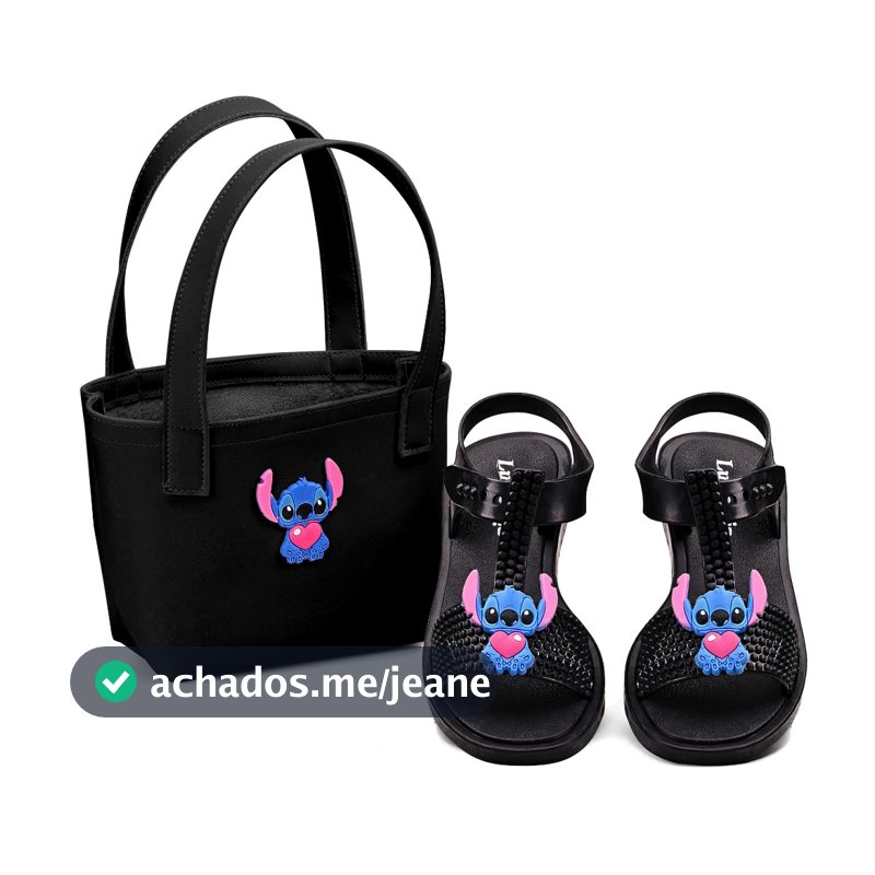 Sandália Infantil Blogueirinha Leve Confortavel com Bolsa