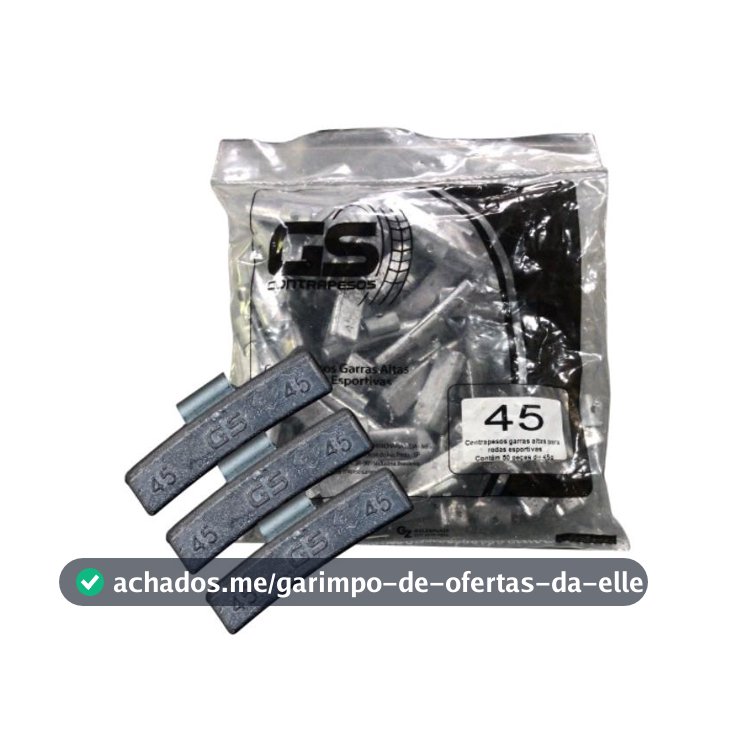 Chumbo para Balanceamento Garra Alta 45 Gramas Pacote Com 50 Pecas